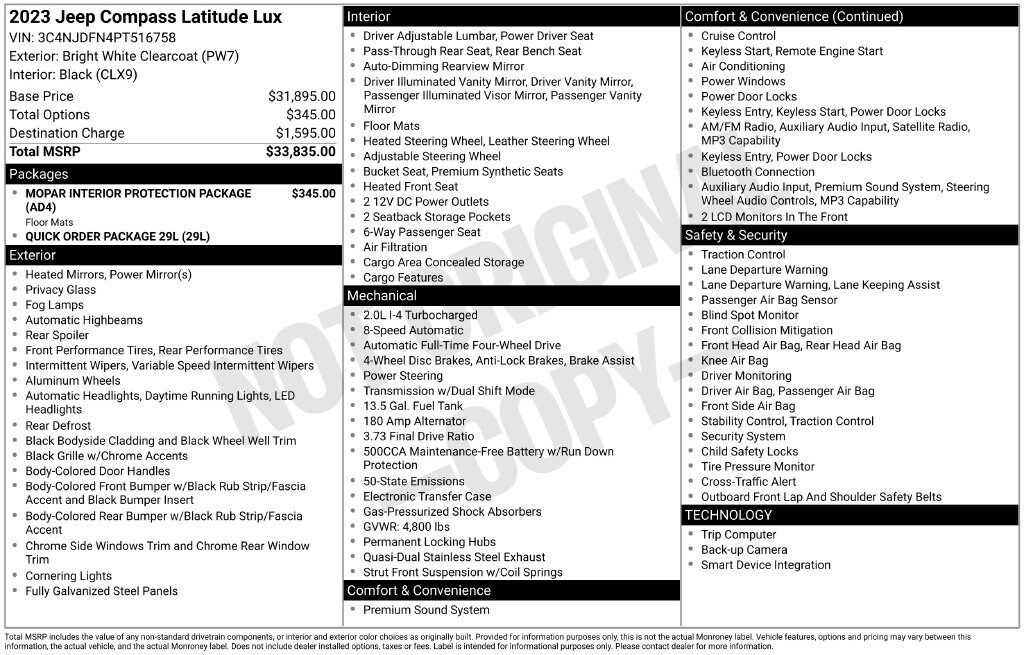 Used 2023 Jeep Compass Latitude Lux SUV