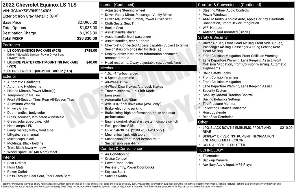 Used 2022 Chevrolet Equinox LS w/1LS SUV