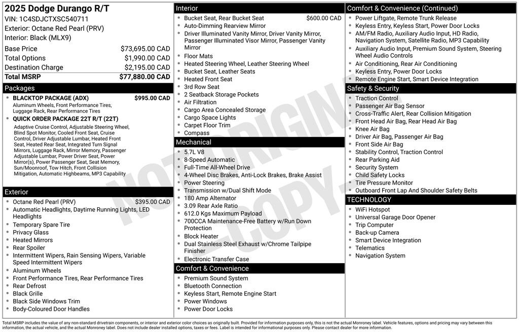 Used 2025 Dodge Durango R/T SUV