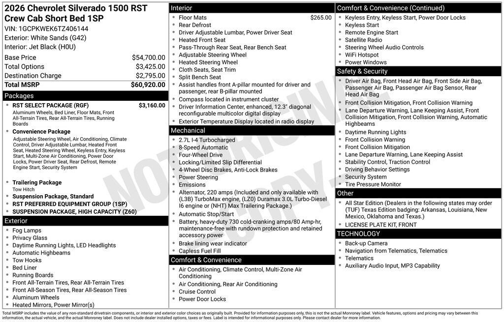 Used 2026 Chevrolet Silverado 1500 RST Truck Crew Cab