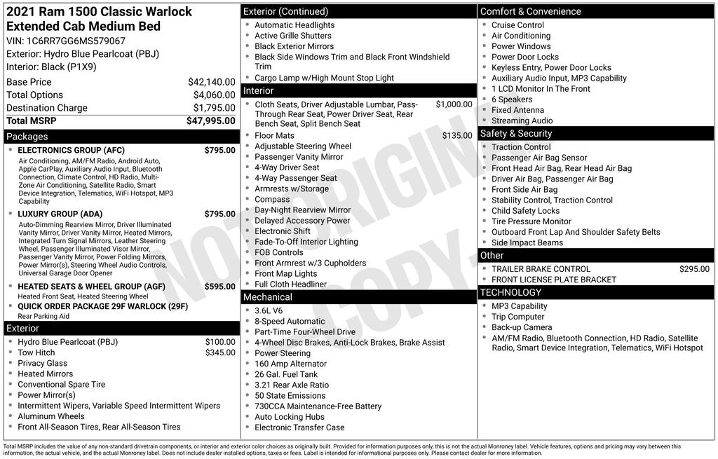 Used 2021 Ram 1500 Classic SLT Truck Quad Cab