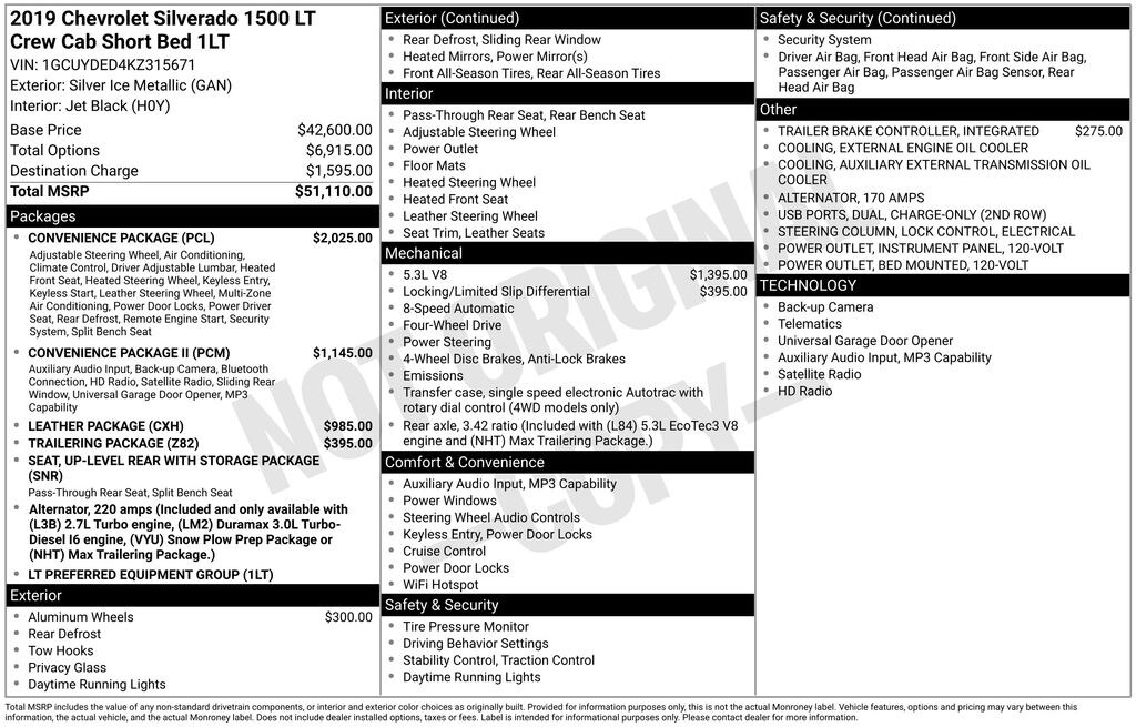 Used 2019 Chevrolet Silverado 1500 LT Truck Crew Cab