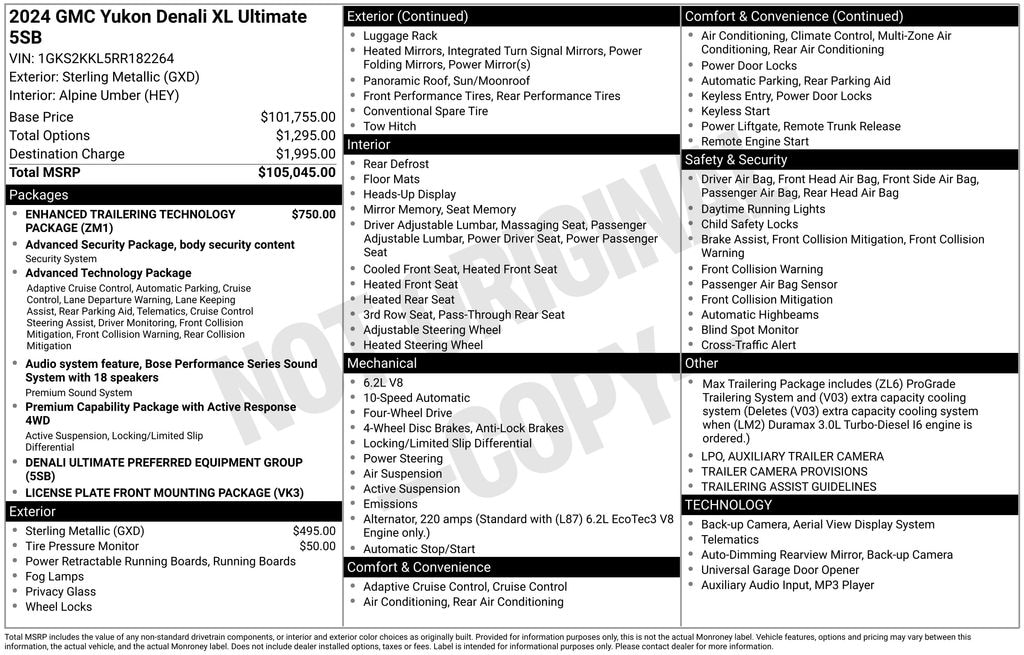 Used 2024 GMC Yukon XL Denali Ultimate SUV