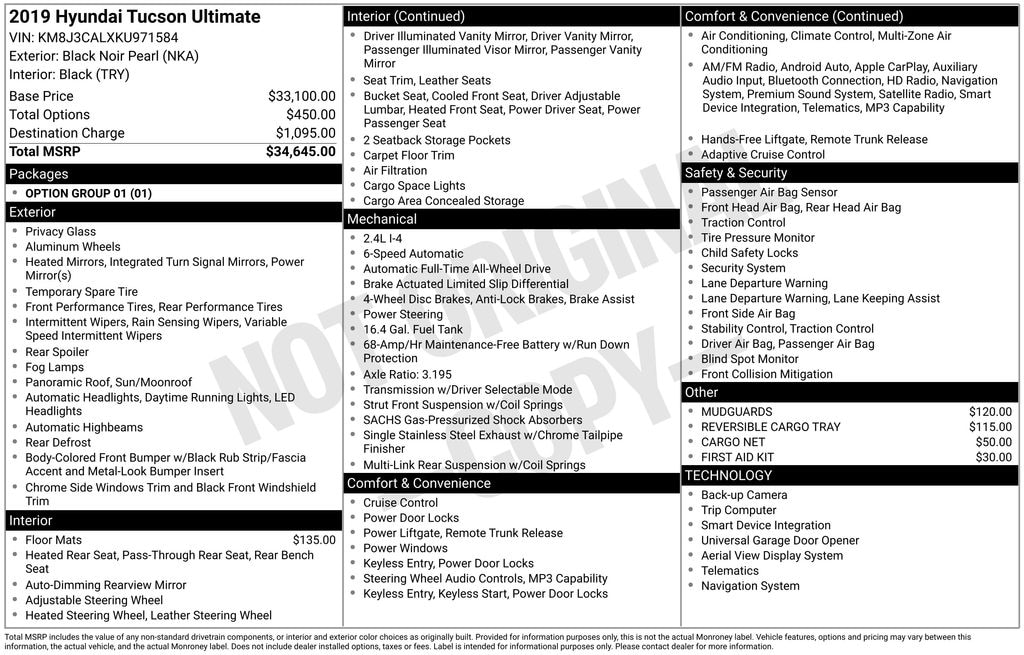 Used 2019 Hyundai Tucson Ultimate SUV