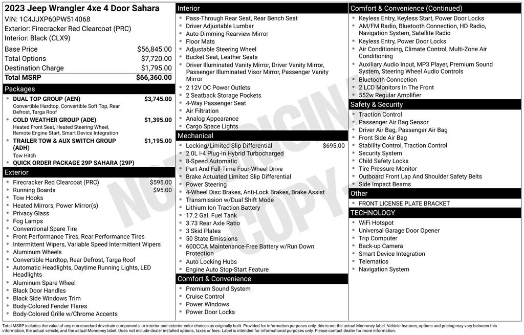 Used 2023 Jeep Wrangler 4xe Sahara SUV