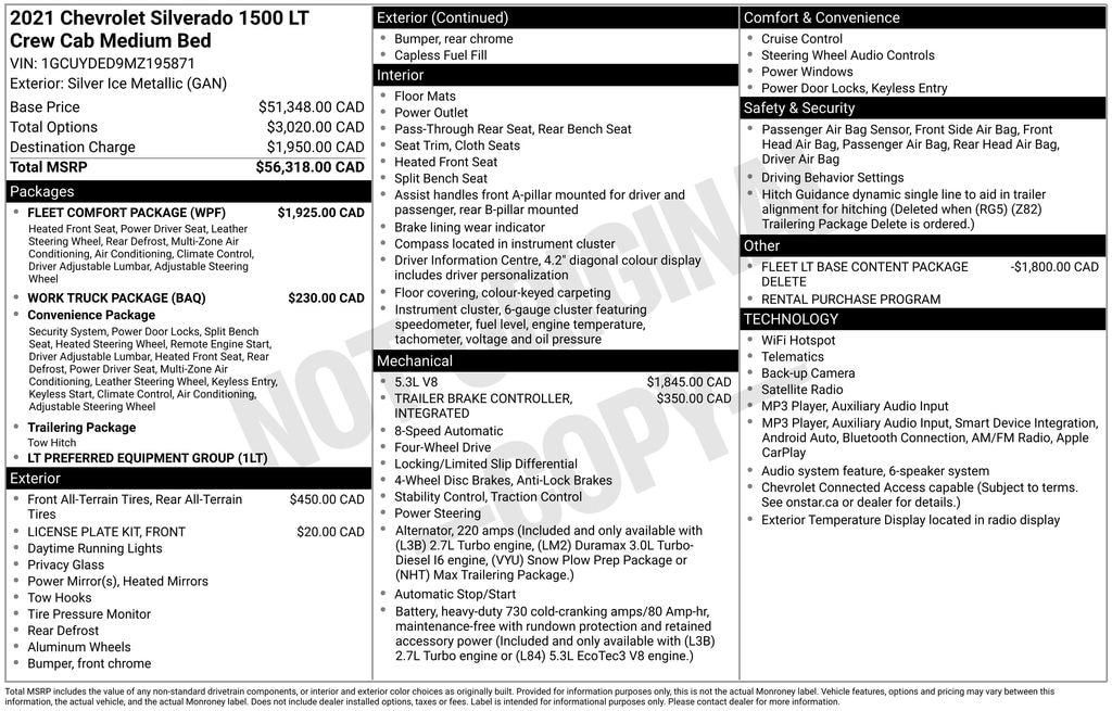 Used 2021 Chevrolet Silverado 1500 LT Truck Crew Cab