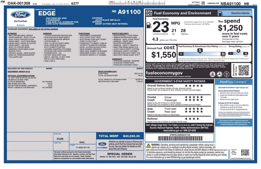 Used 2022 Ford Edge SEL SUV