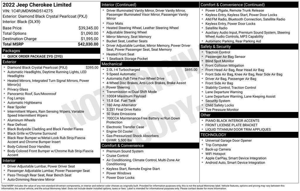 Used 2022 Jeep Cherokee Limited SUV