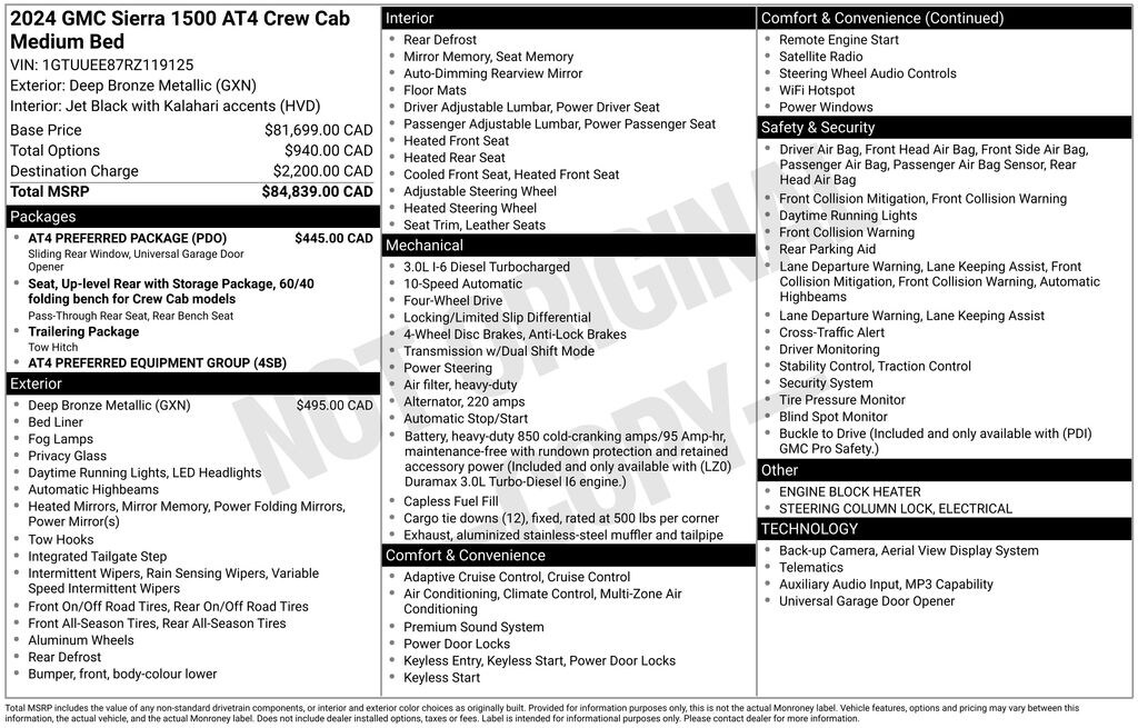 Used 2024 GMC Sierra 1500 AT4 Truck