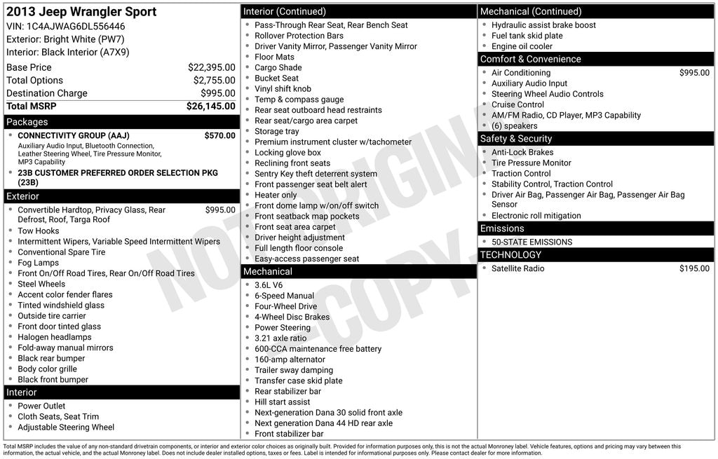 Used 2013 Jeep Wrangler Sport SUV