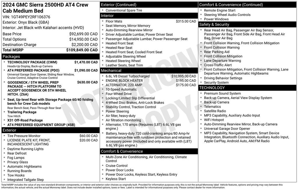 Used 2024 GMC Sierra 2500HD AT4 Truck
