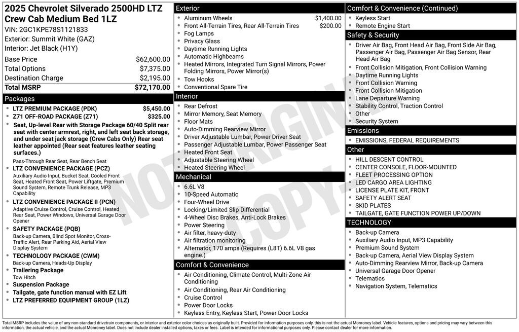 Used 2025 Chevrolet Silverado 2500HD LTZ Truck