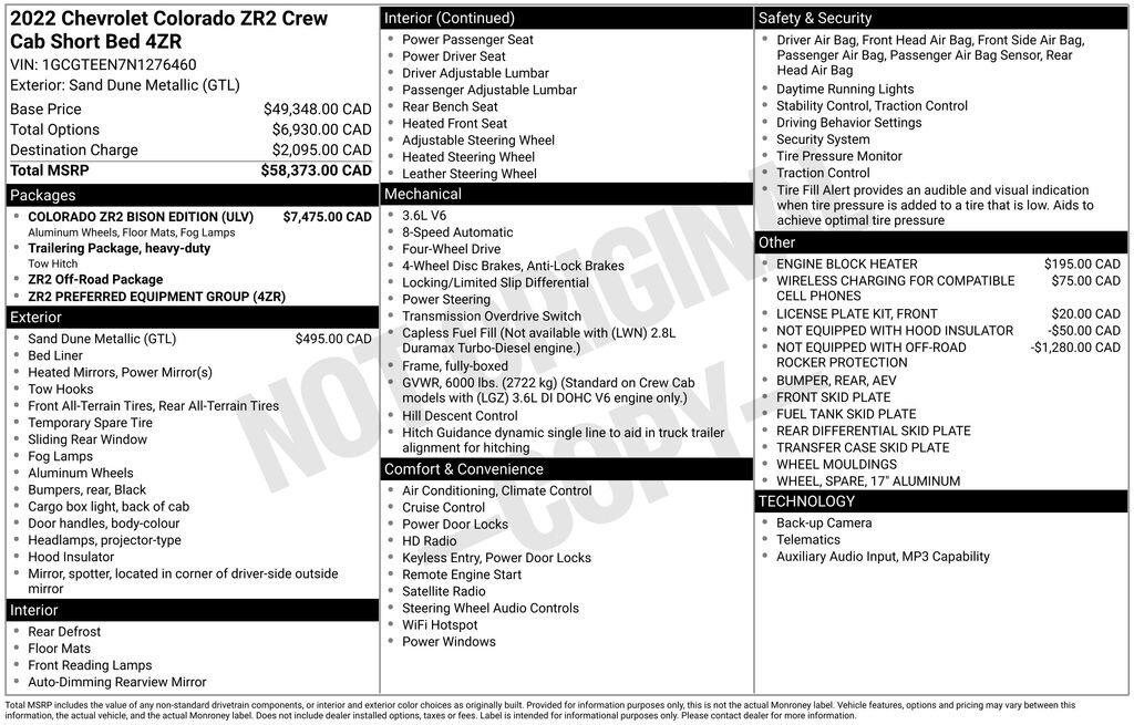 Used 2022 Chevrolet Colorado ZR2 Truck