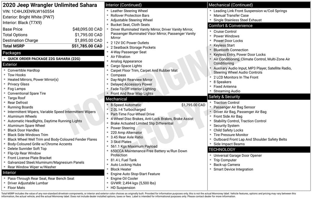 Used 2020 Jeep Wrangler Unlimited Sahara SUV