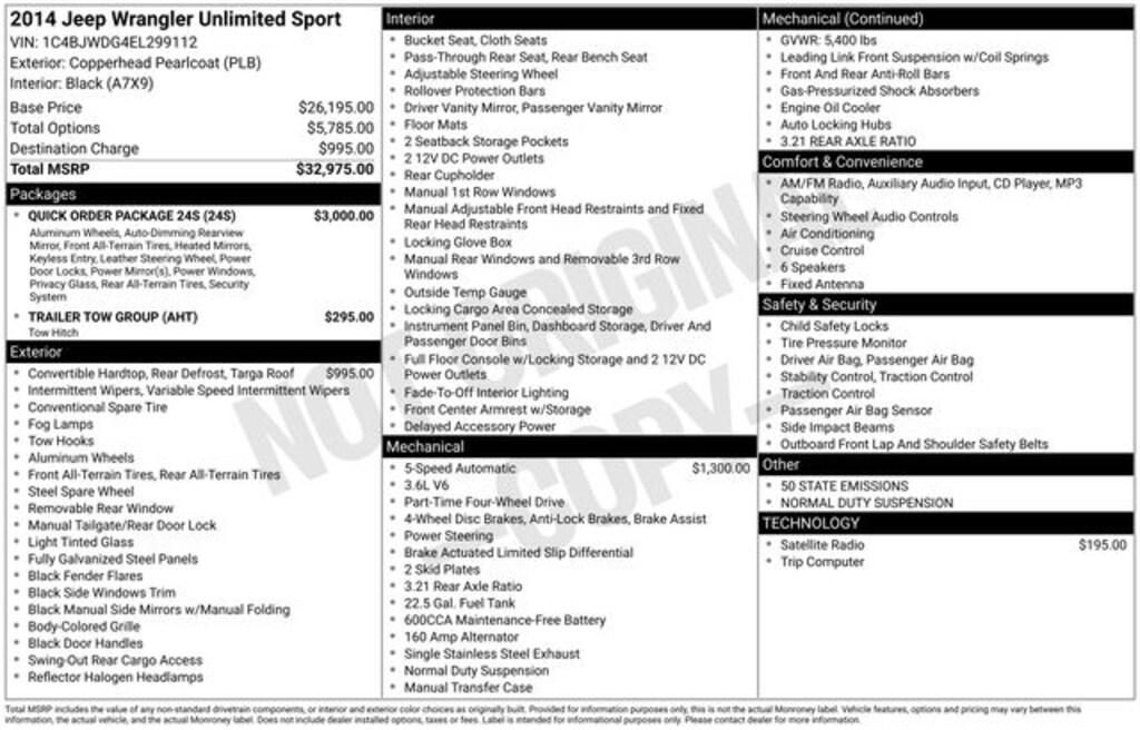 Used 2014 Jeep Wrangler Unlimited Sport 4x4 SUV