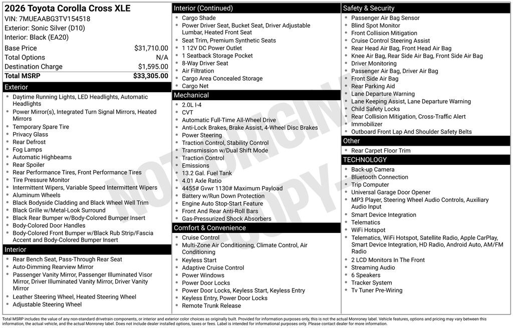 Used 2026 Toyota Corolla Cross XLE SUV