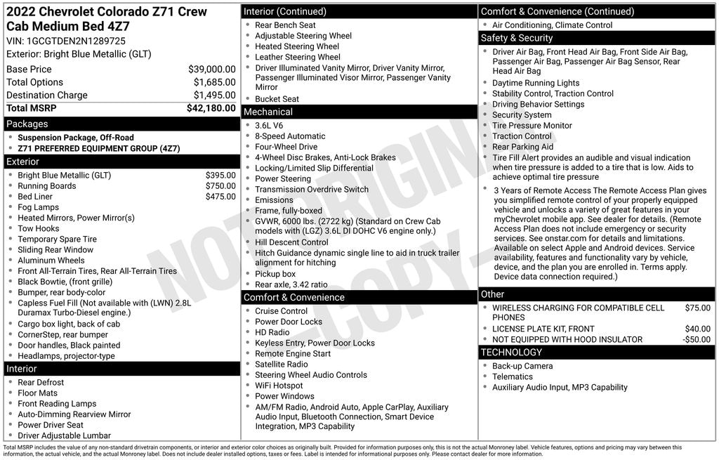 Used 2022 Chevrolet Colorado Z71 Truck Crew Cab