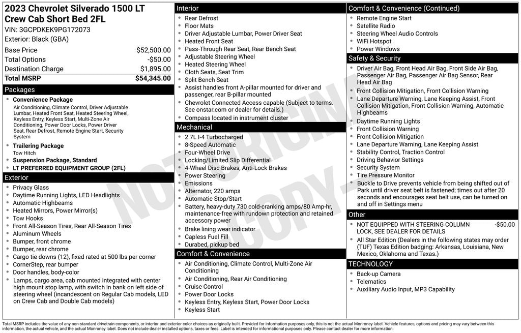 Used 2023 Chevrolet Silverado 1500 LT Truck Crew Cab
