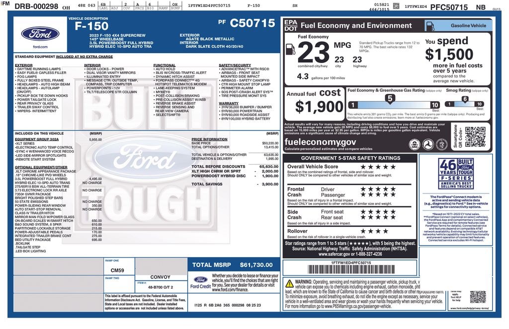 Used 2023 Ford F-150 XLT Truck SuperCrew Cab