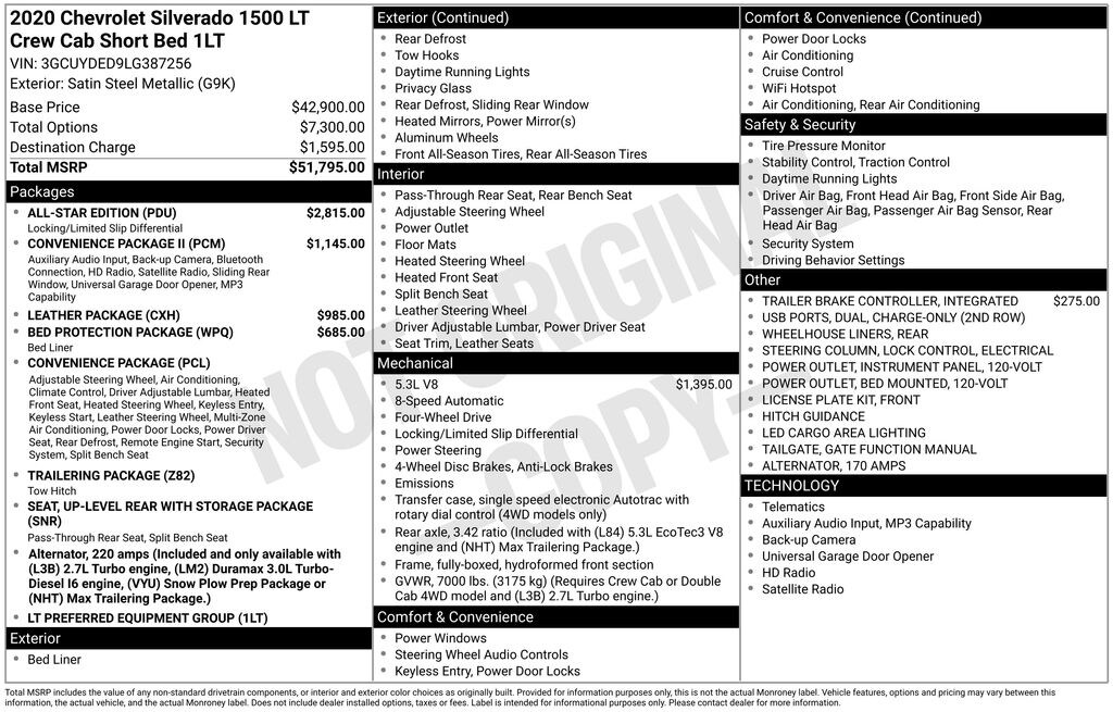 Used 2020 Chevrolet Silverado 1500 LT Truck Crew Cab