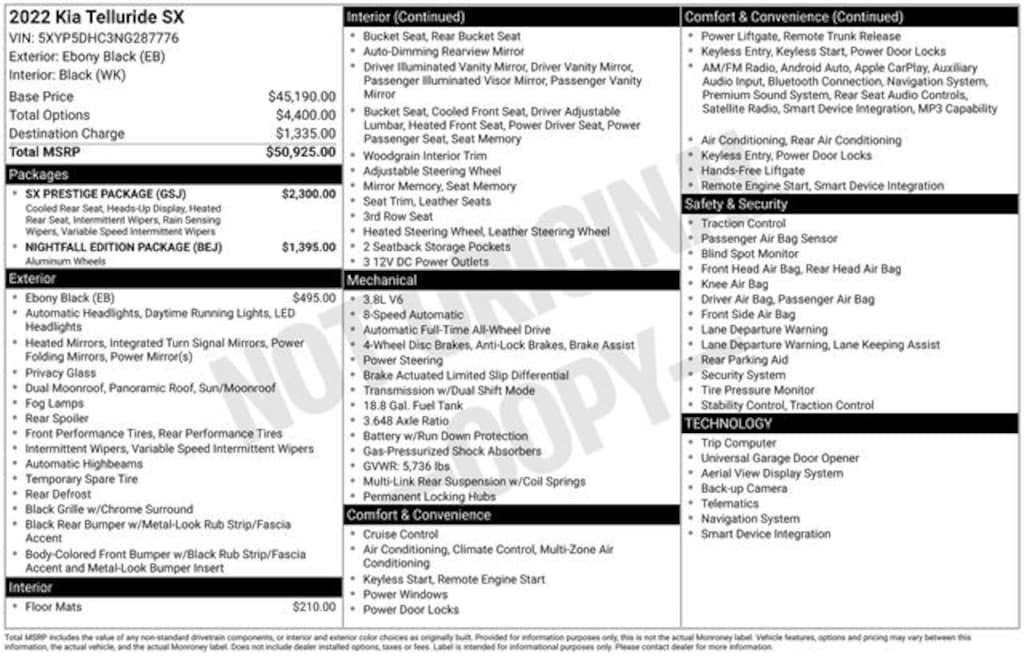 Used 2022 Kia Telluride SX SUV
