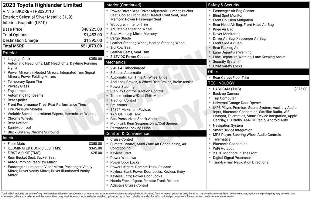 Used 2023 Toyota Highlander Limited SUV