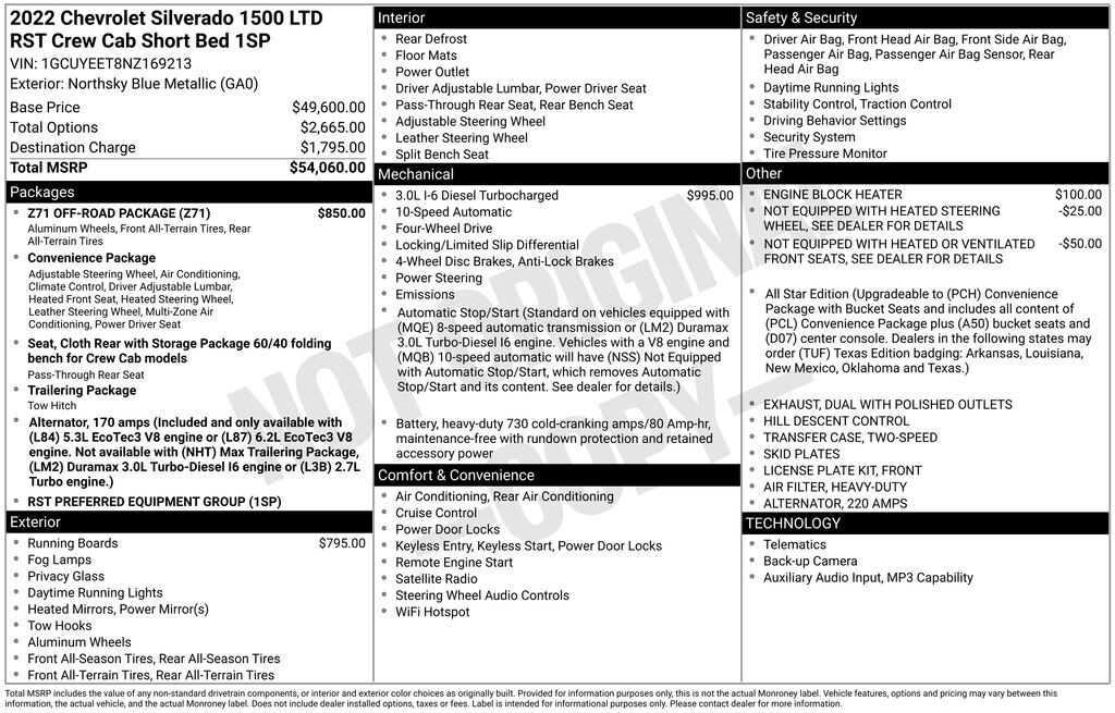 Used 2022 Chevrolet Silverado 1500 LTD RST Truck Crew Cab