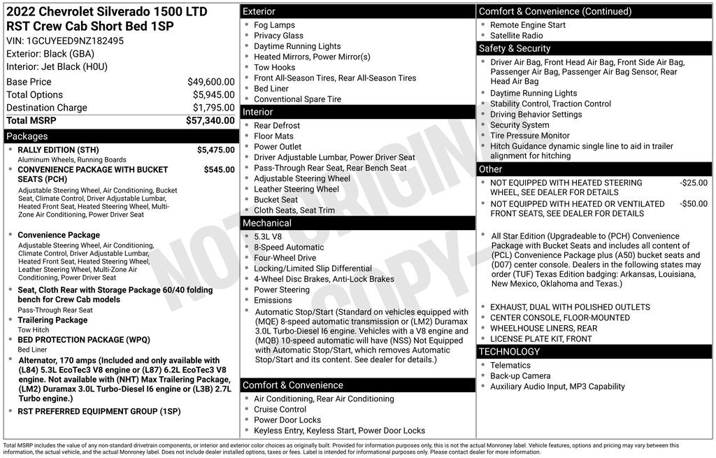 Used 2022 Chevrolet Silverado 1500 LTD RST Truck Crew Cab