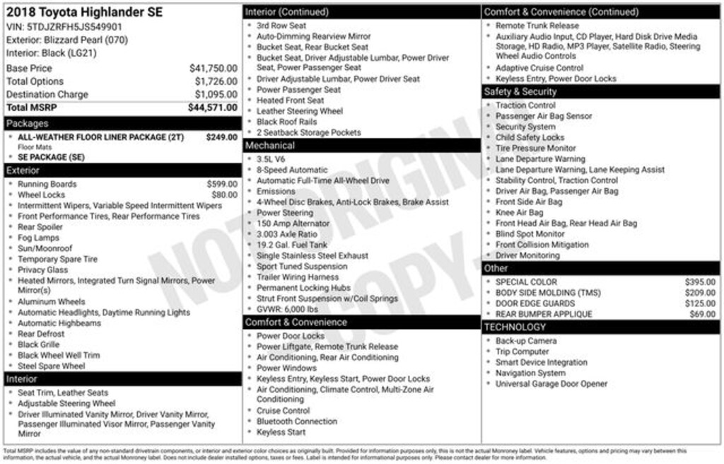 Used 2018 Toyota Highlander SE V6 SUV