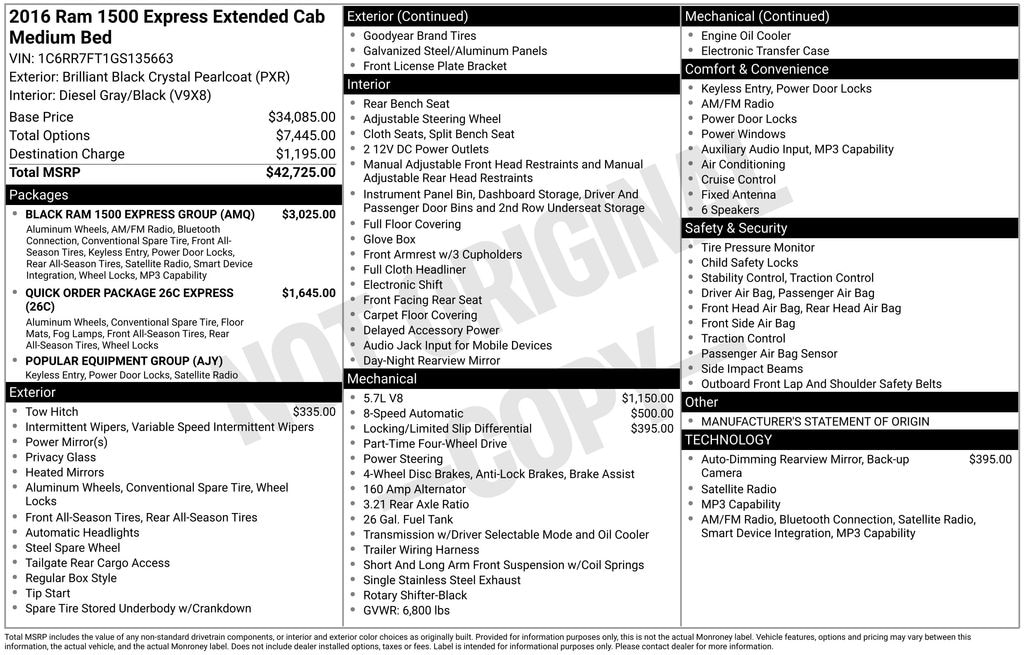 Used 2016 Ram 1500 Tradesman/Express Truck Quad Cab