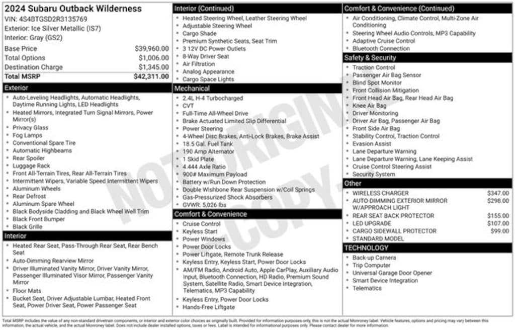 Used 2024 Subaru Outback Wilderness SUV