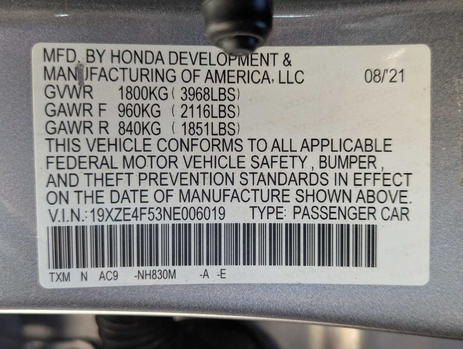 2022 Honda Insight EX 40