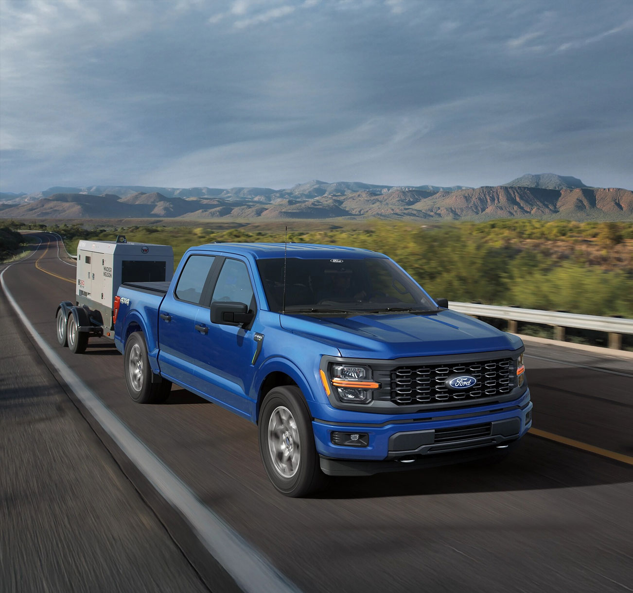 Ford F-150 towing a trailer