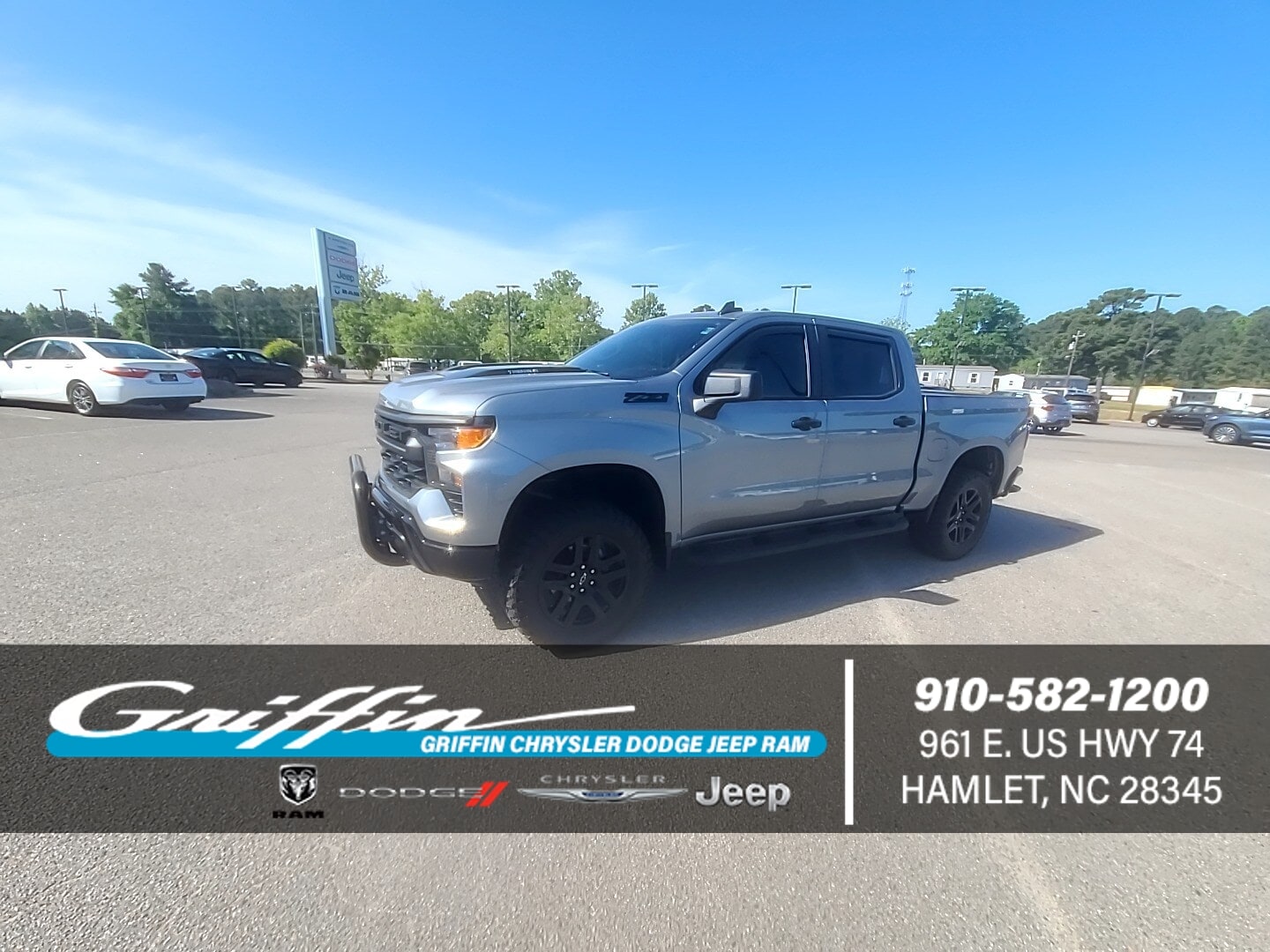2024 Chevrolet Silverado 1500 Custom Trail Boss Sterling Gray Metallic at Crews Chevrolet