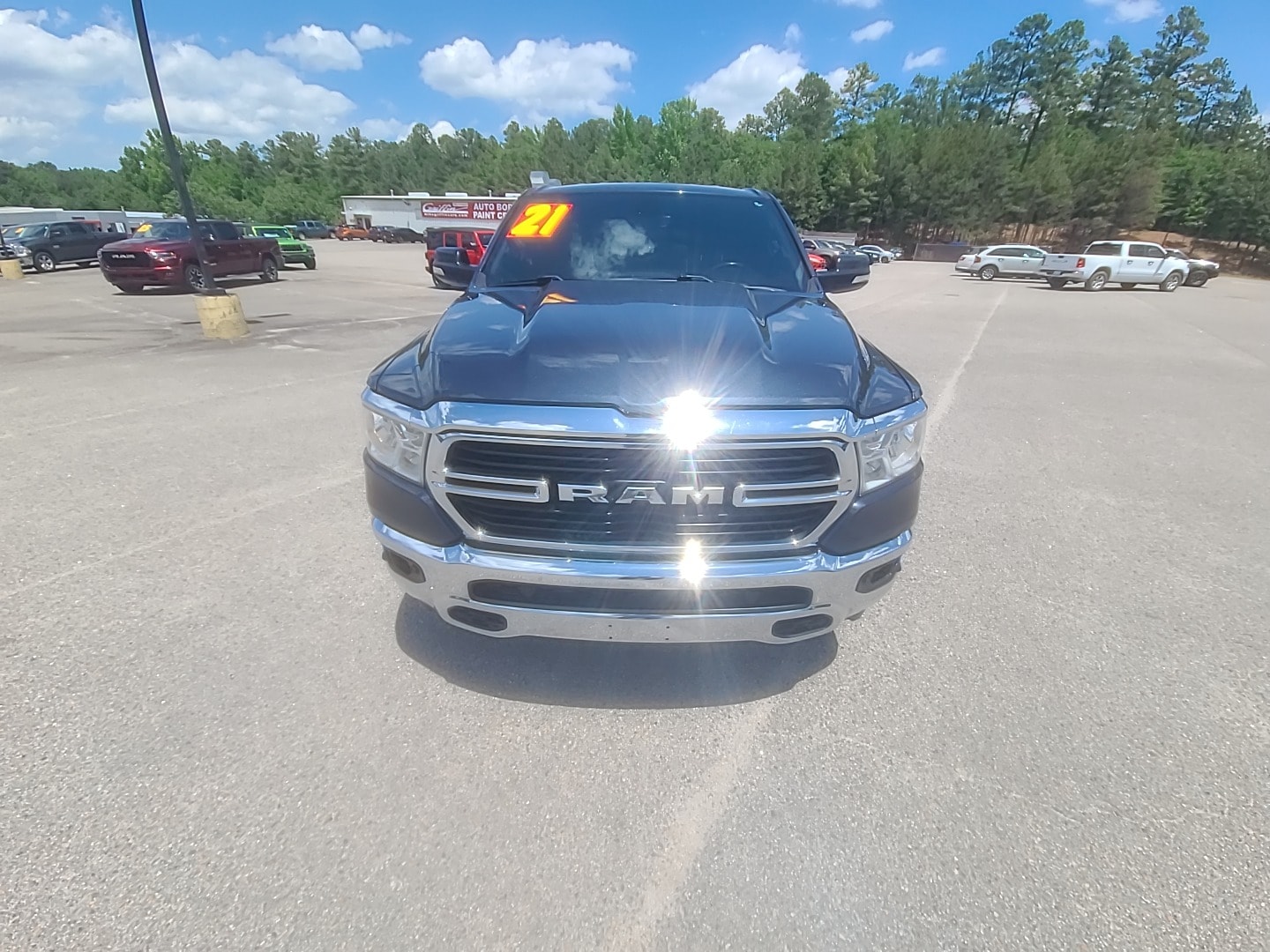 2021 Ram 1500 Big Horn Maximum Steel Metallic Clearcoat at Stokes Toyota Beaufort