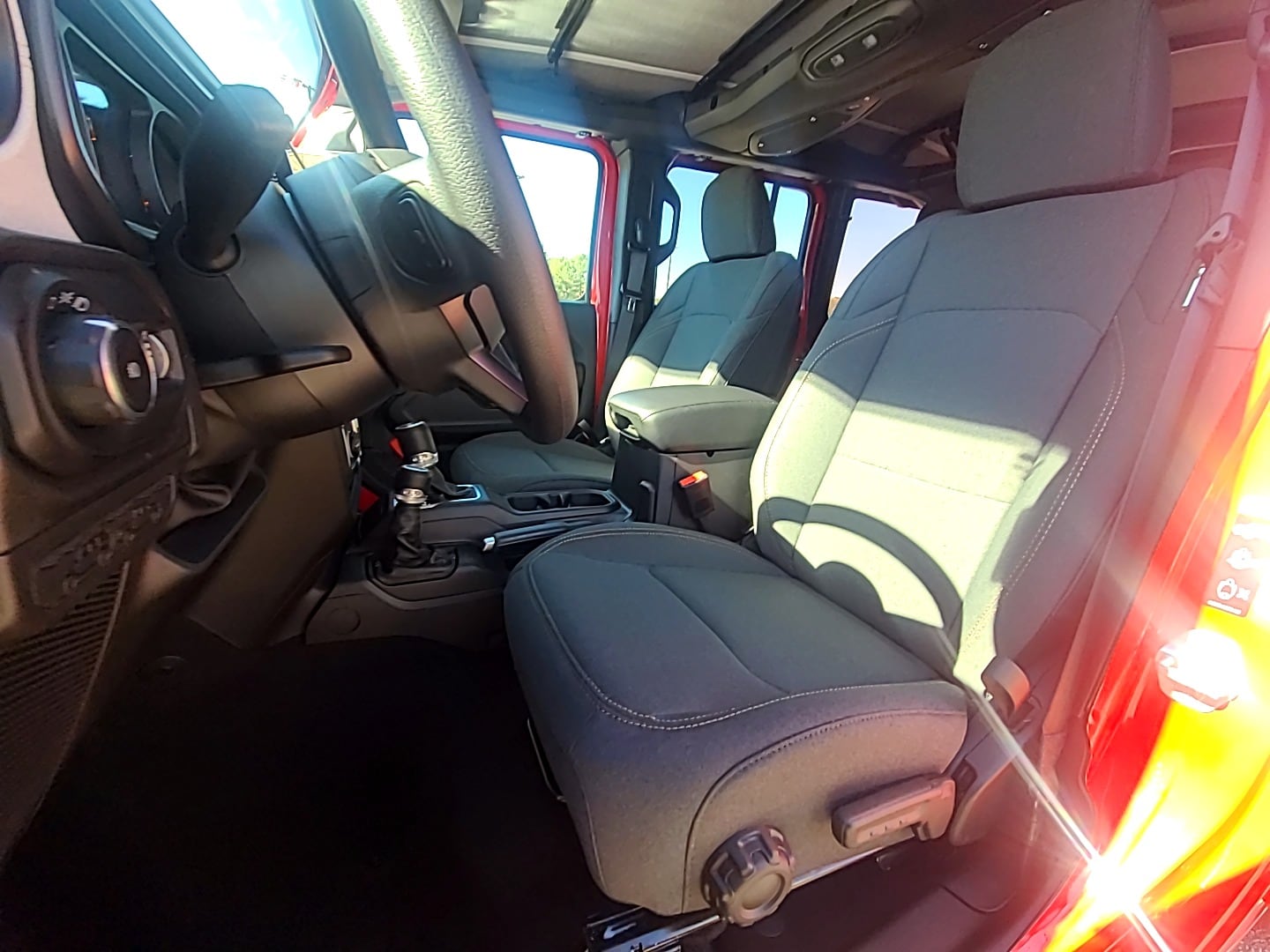 2026 Jeep Wrangler 4-DOOR SPORT firecracker red clearcoat at Griffin CDJR