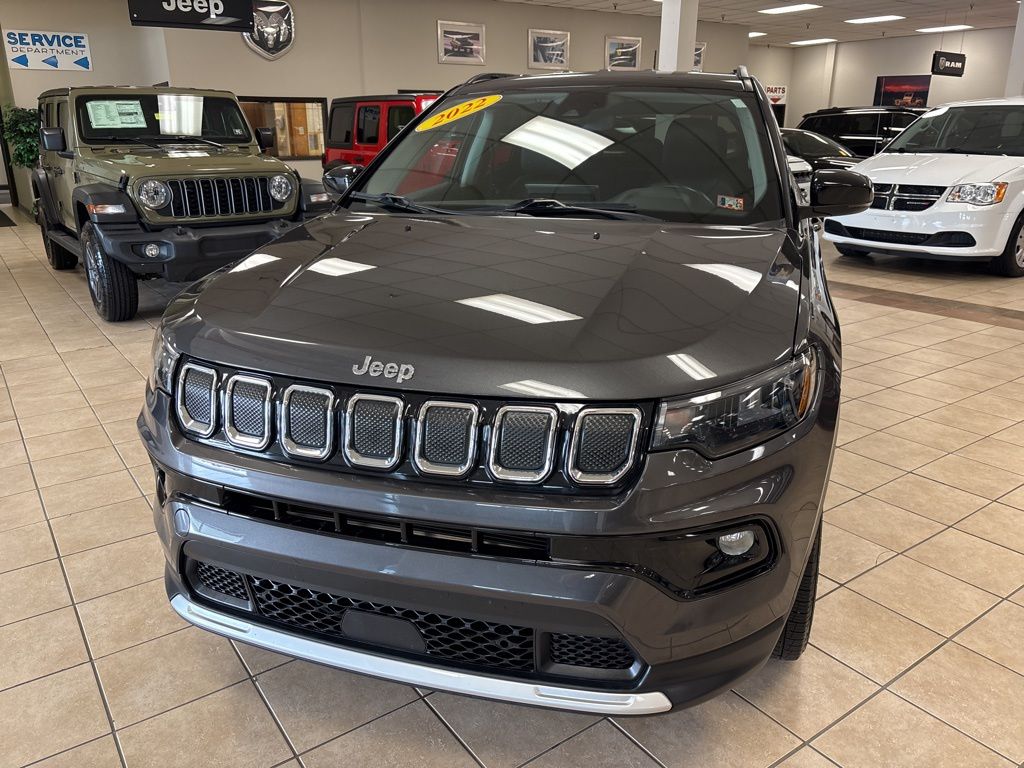 Used 2022 Jeep Compass Limited with VIN 3C4NJDCB9NT220187 for sale in Meadville, PA