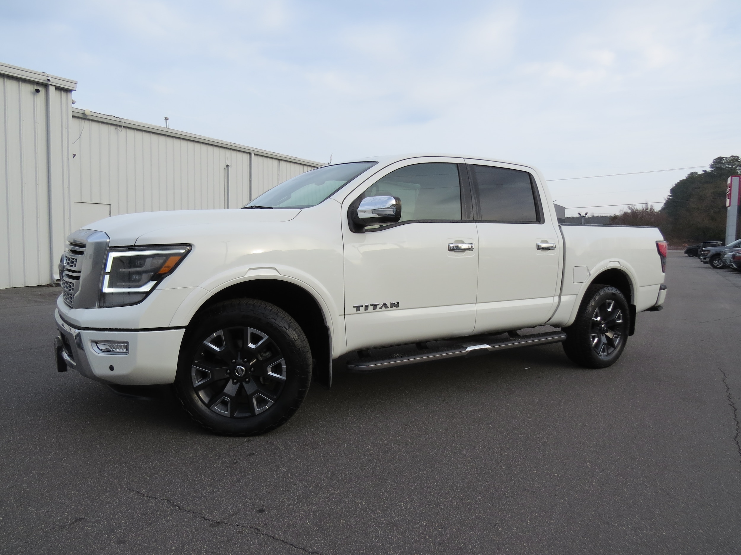 2022 Nissan Titan Platinum Reserve Pearl White at Griffin Nissan