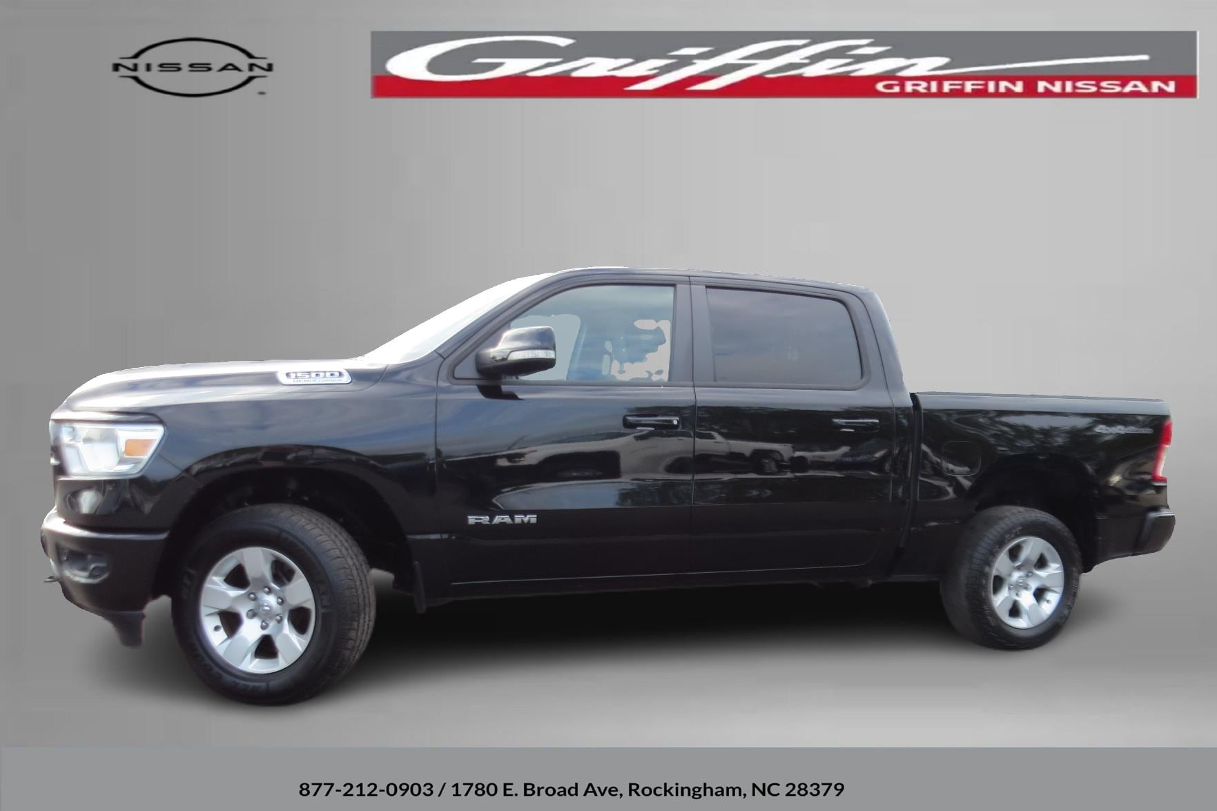 Used 2021 RAM Ram 1500 Pickup Big Horn/Lone Star with VIN 1C6SRFFT9MN736857 for sale in Rockingham, NC