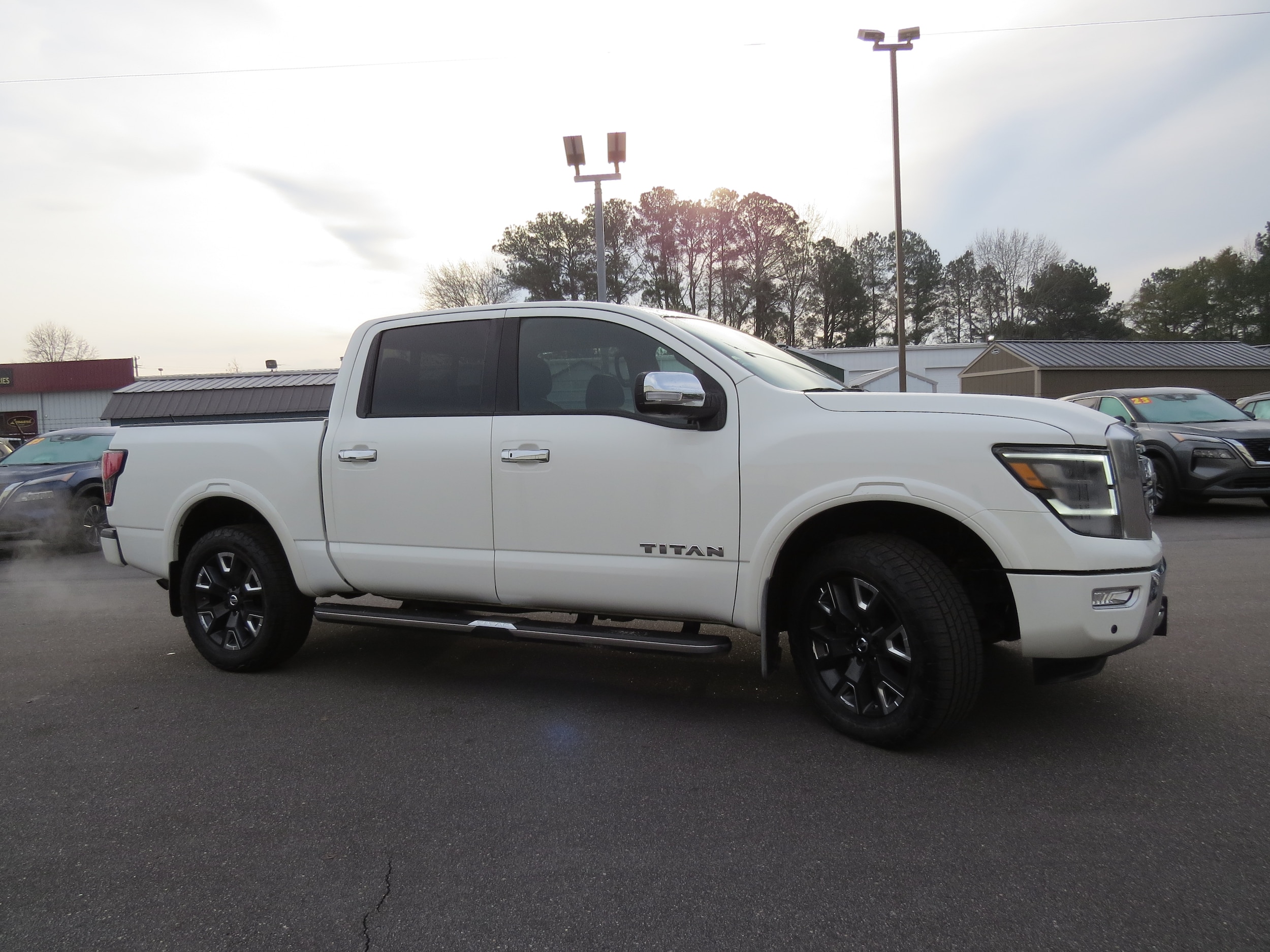 2022 Nissan Titan Platinum Reserve Pearl White at Griffin Nissan