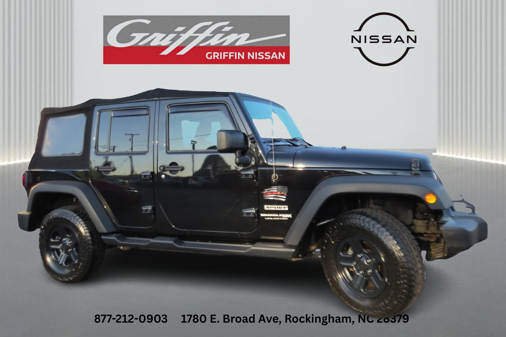 2018 Jeep Wrangler JK Unlimited Sport Black Clearcoat at Crews Chevrolet