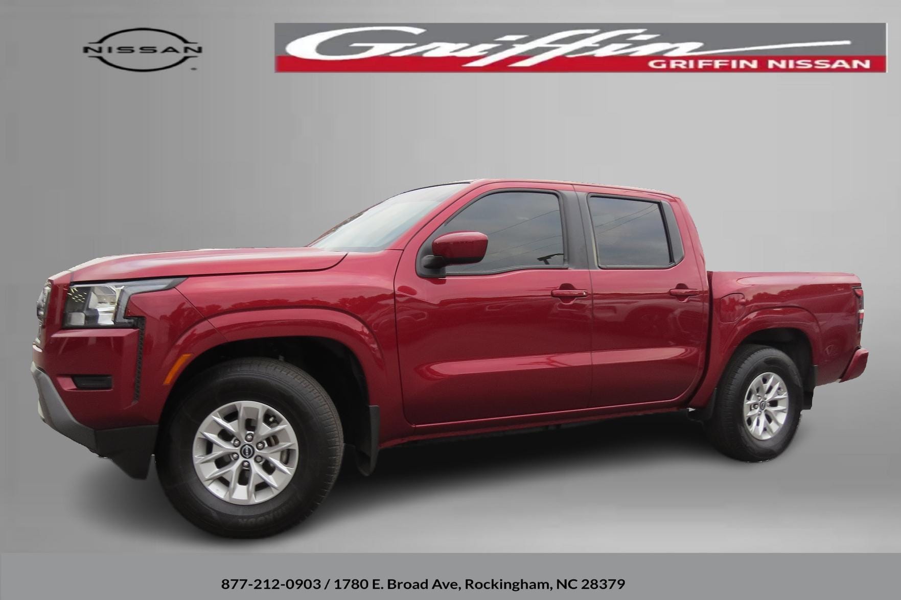 2024 Nissan Frontier SV Cardinal Red Metallic Tricoat at Griffin Nissan