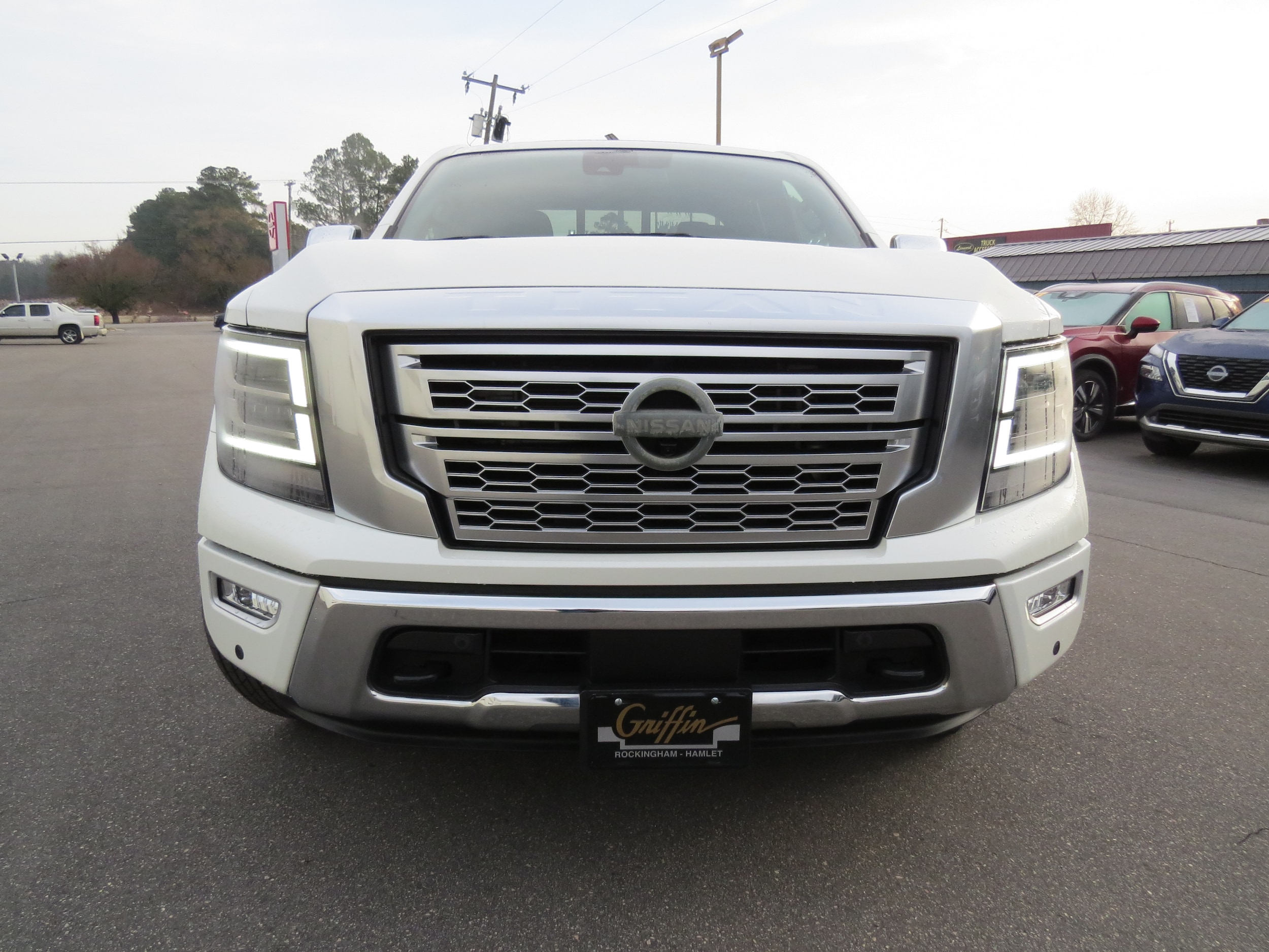 2022 Nissan Titan Platinum Reserve Pearl White at Griffin Nissan
