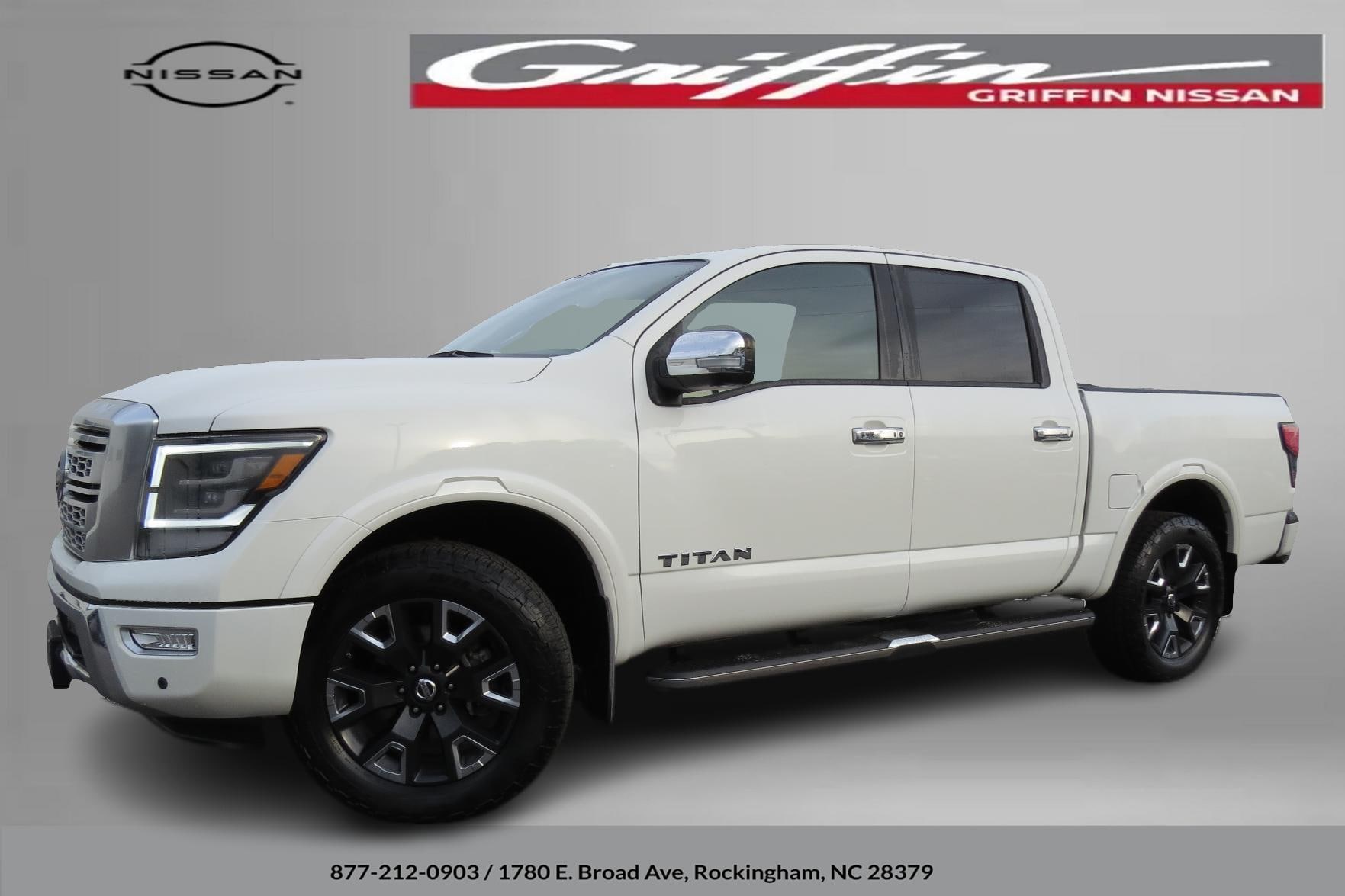 2022 Nissan Titan Platinum Reserve Pearl White at Griffin Nissan