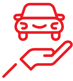 car over hand icon
