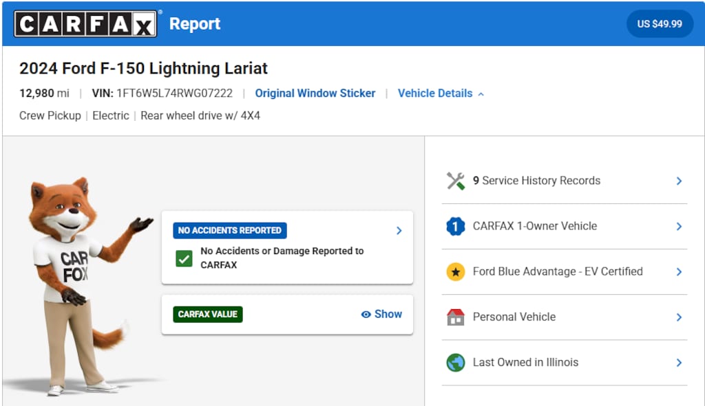 Certified 2024 Ford F-150 Lightning Lariat Truck