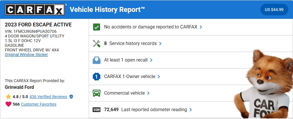 Certified 2023 Ford Escape Active with VIN 1FMCU9GN4PUA30706 for sale in Watertown, WI