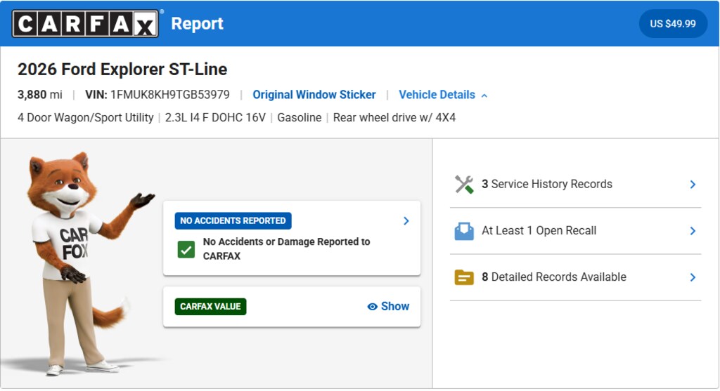 New 2026 Ford Explorer ST-Line SUV