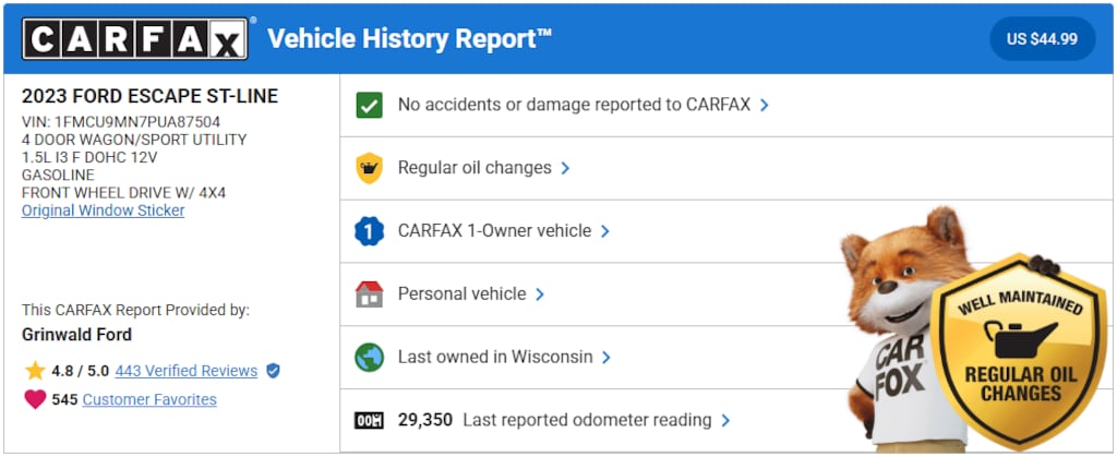 Certified 2023 Ford Escape ST-Line SUV