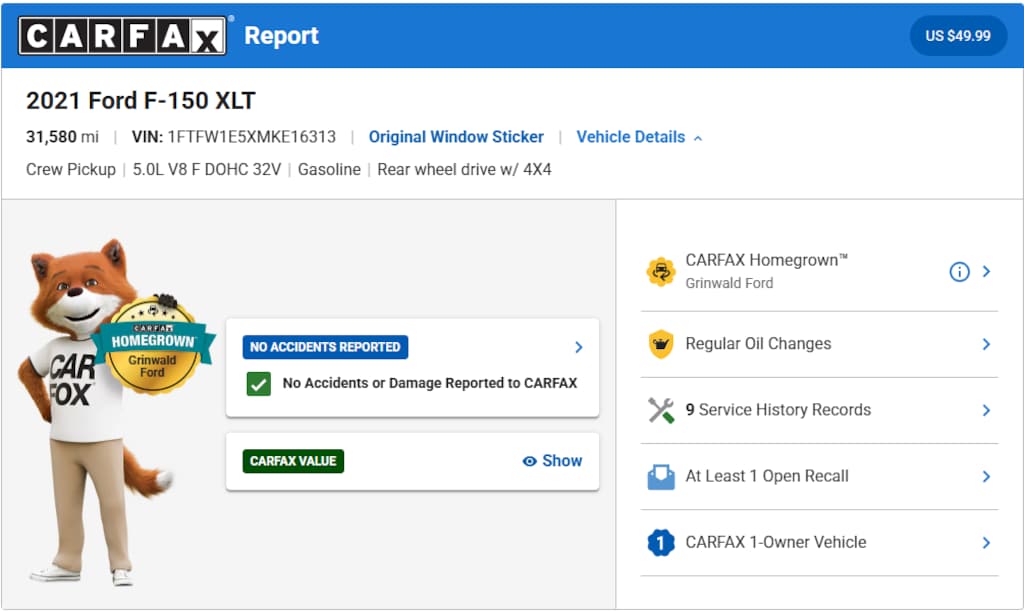 Certified 2021 Ford F-150 XLT Truck
